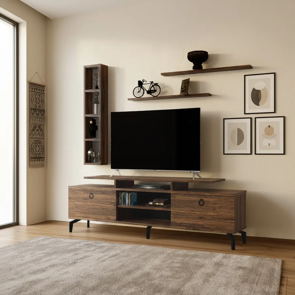 طاولة تلفاز مودرن بني 05