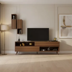 طاولة تلفزيون مودرن لون بني 03