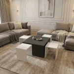 طاولة قهوة مع 4 طاولات خدمة لونين 0213