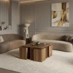 طاولة قهوة لون بني 0215