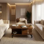 طاولة قهوة لون بني 0219