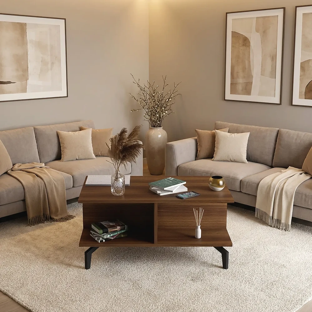 طاولة قهوة لون بني 0219