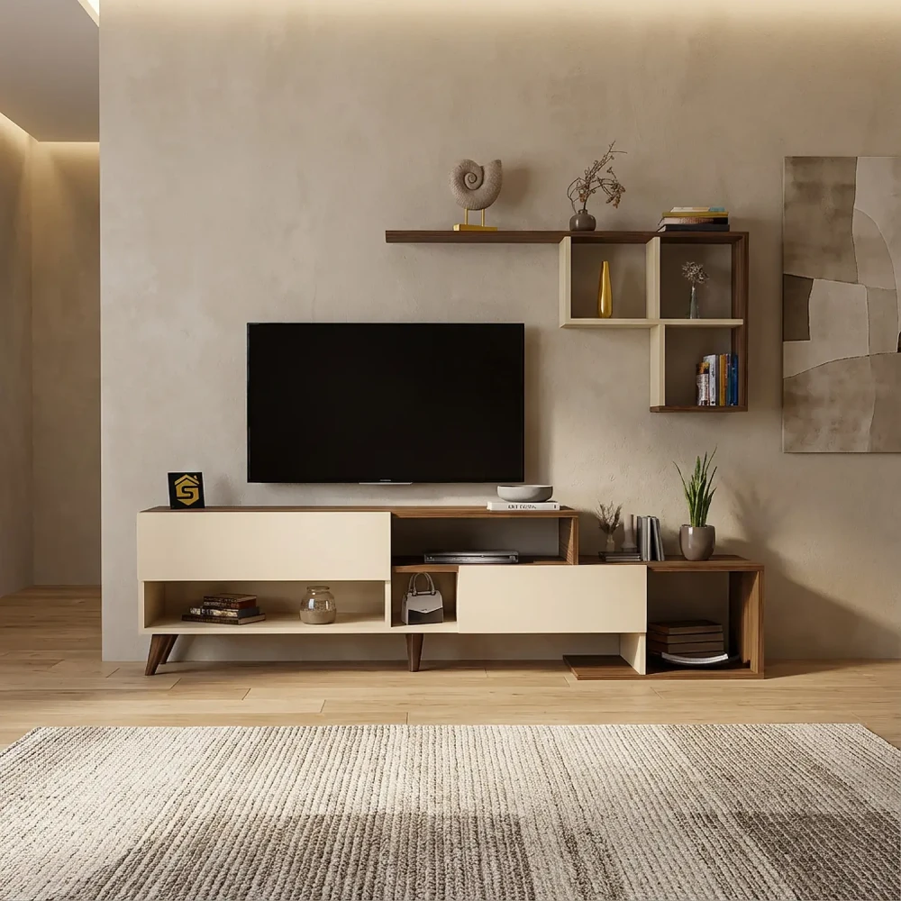 طاولة تلفزيون بلازما بيج مع بني 84