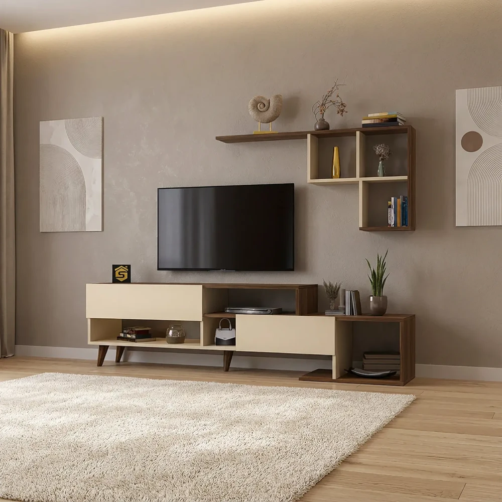 طاولة تلفزيون بلازما بيج مع بني 84