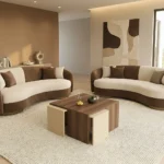 طاولة قهوة مع 4 طاولات خدمة لونين 0224-102 (1)