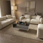 طاولة قهوة لون أبيض مع رمادي 0226