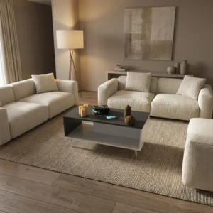 طاولة قهوة لون أبيض مع رمادي 0226