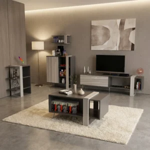 طقم طاولات تصميم تركي لون رمادي درجتين 0144