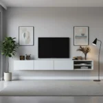 طاولة شاشة معلقة لون أبيض 113