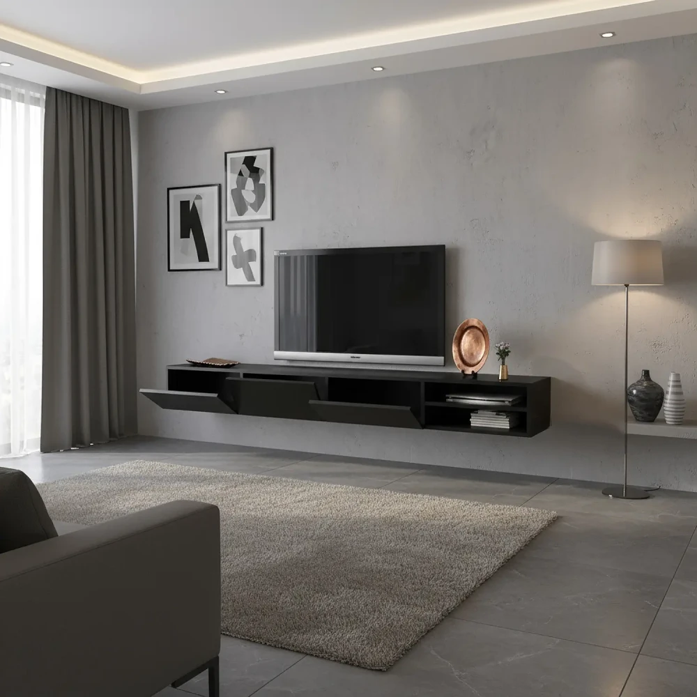 طاولة شاشة معلقة لون أسود 118