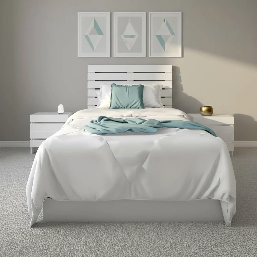 سرير نوم خشب فردي لون أبيض 0093