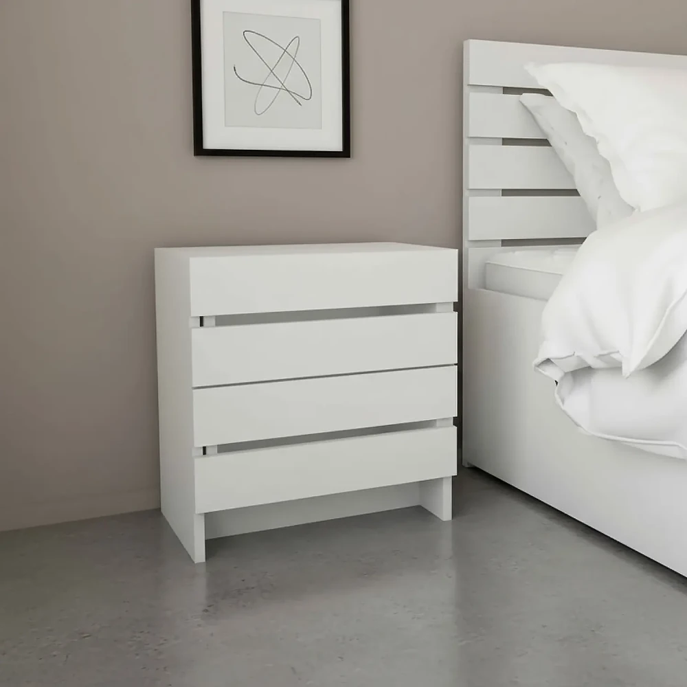 سرير نوم خشب فردي لون أبيض 0093