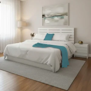 سرير نوم خشب لون أبيض 0092