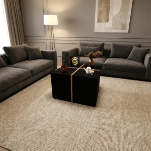 4 طاولات وسط لون أسود مع بني 0253