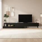 طاولة شاشة مودرن متحركة لون أسود 123