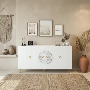 مدخل او بوفية لون أبيض T049