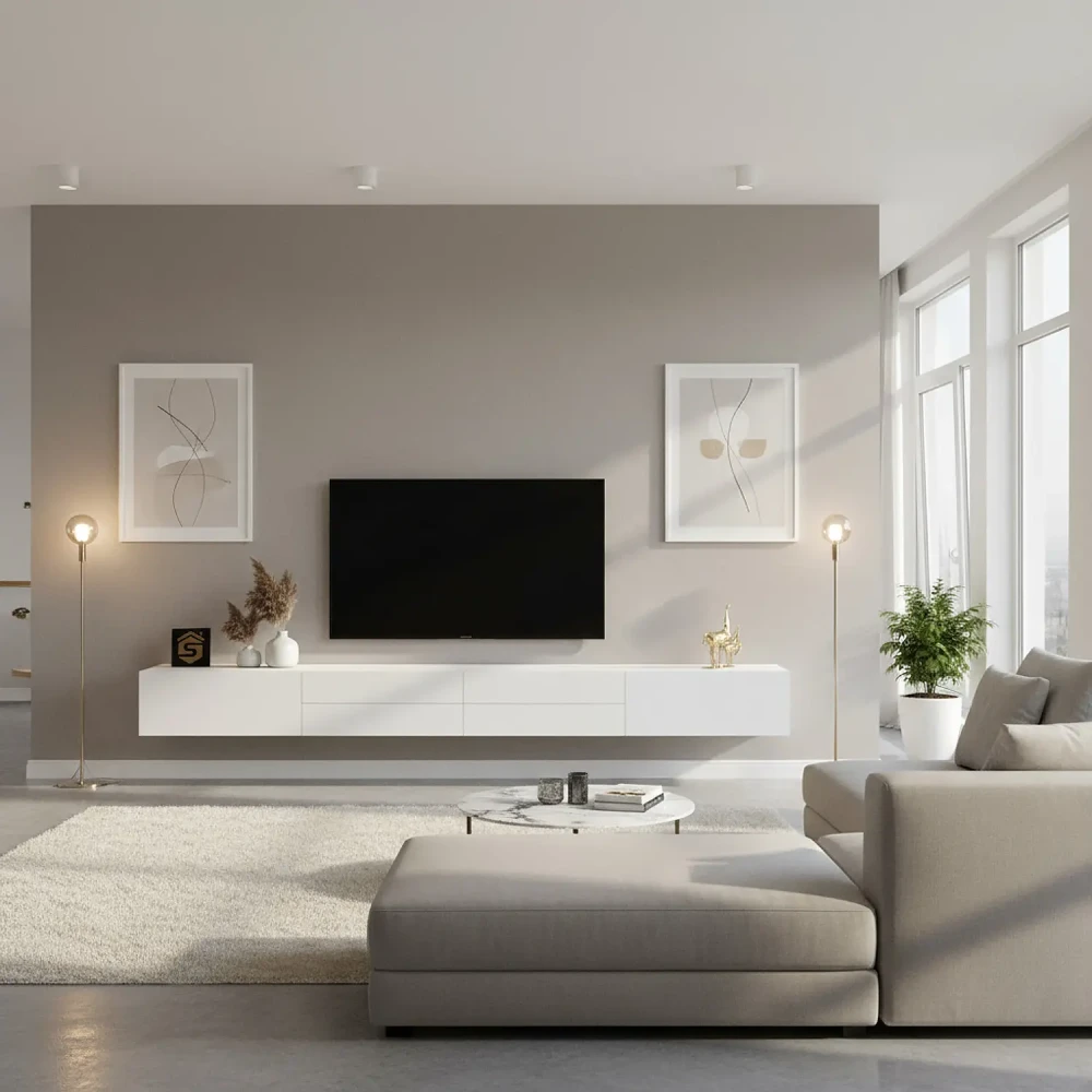 طاولة بلازما معلقة لون ابيض 129