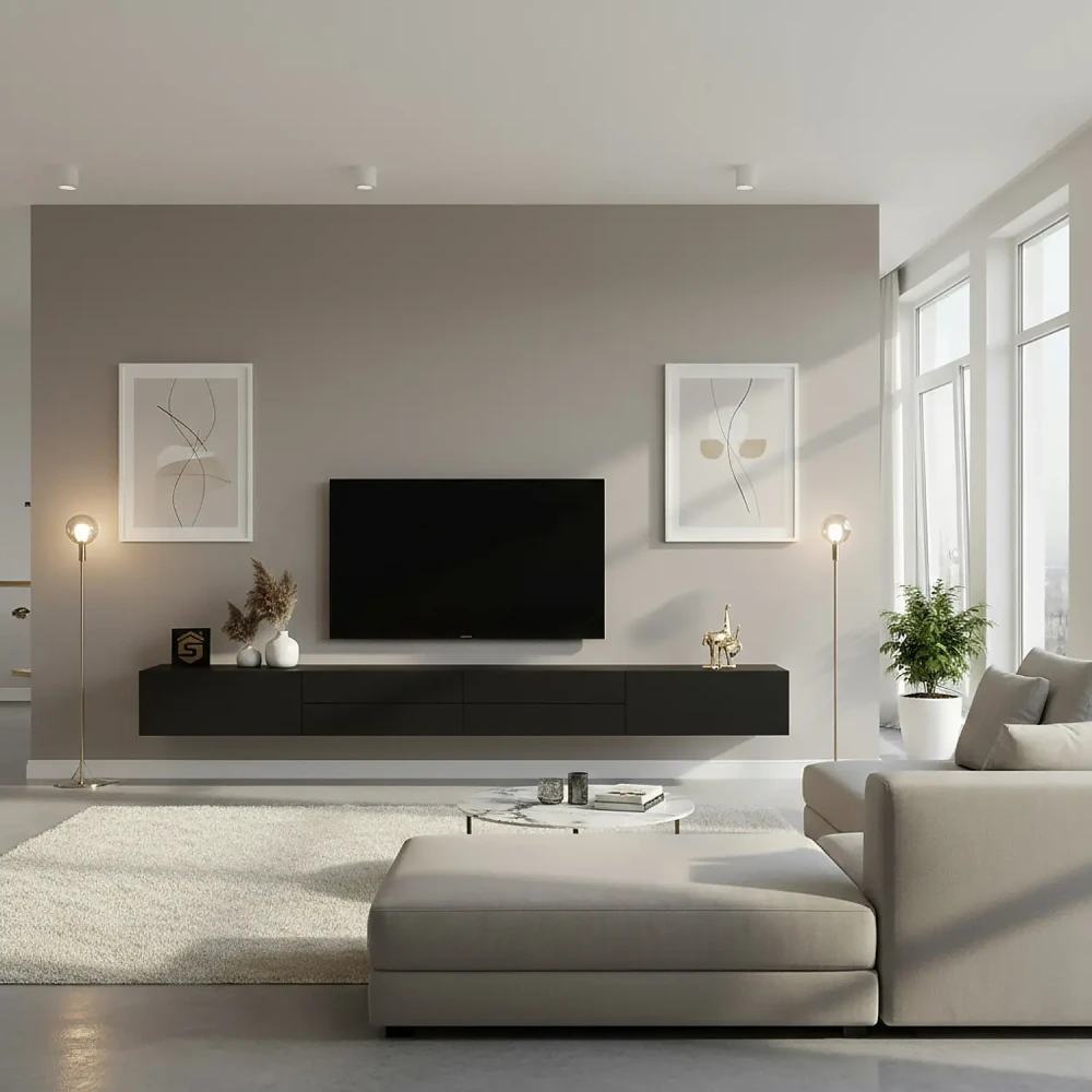 طاولة معلقة للتلفاز لون أسود 128