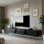 طاولة معلقة للتلفاز لون أسود 128