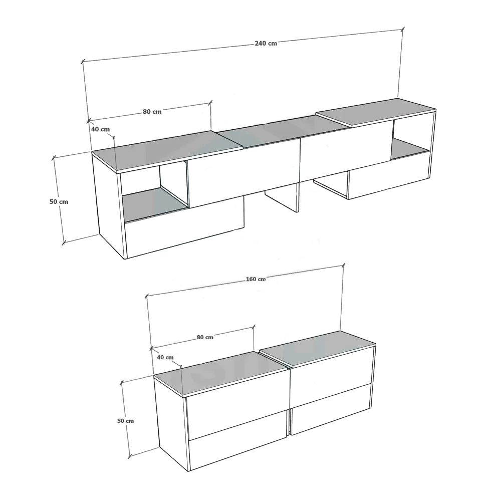 طاولة شاشة قابلة للتعديل لون بني مع اسود 132