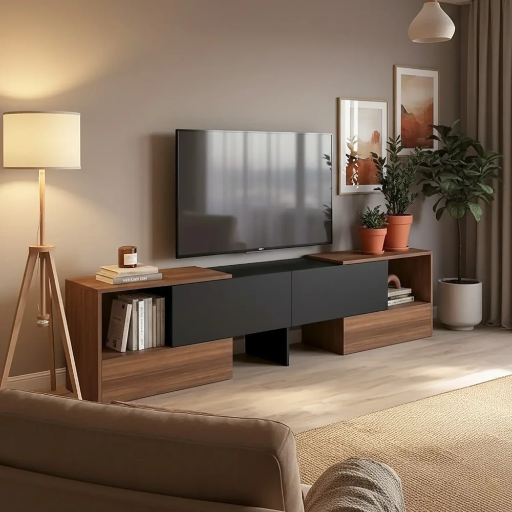 طاولة شاشة قابلة للتعديل لون بني مع اسود 132