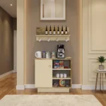 ركن قهوة لون بيج مع خشبي 035