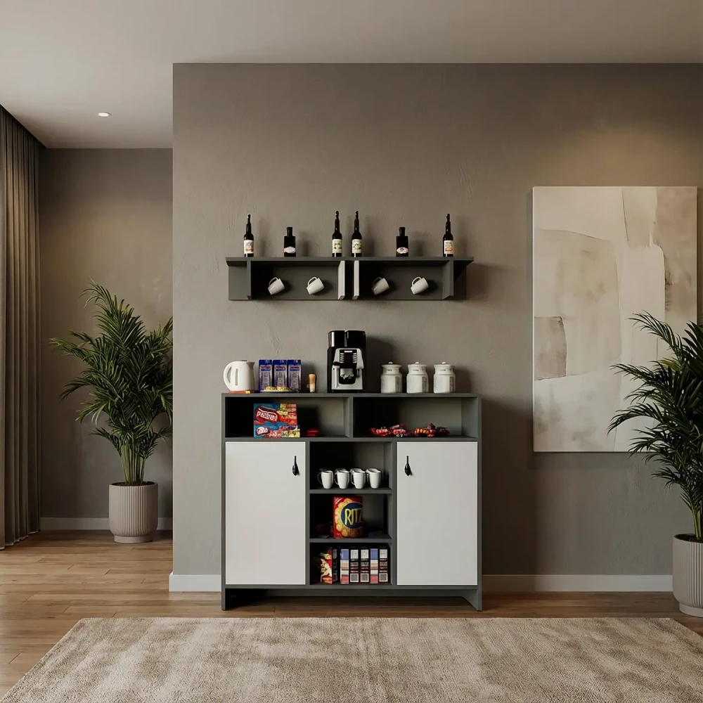 ركن قهوة لون أبيض مع رمادي 0315