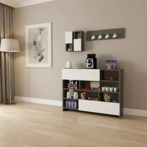 ركن قهوة لون أبيض مع رمادي 0316