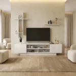 طاولة تلفاز مودرن أبيض 67