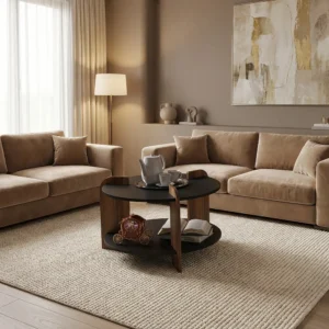 طقم طاولات مودرن اسود مع بني 159