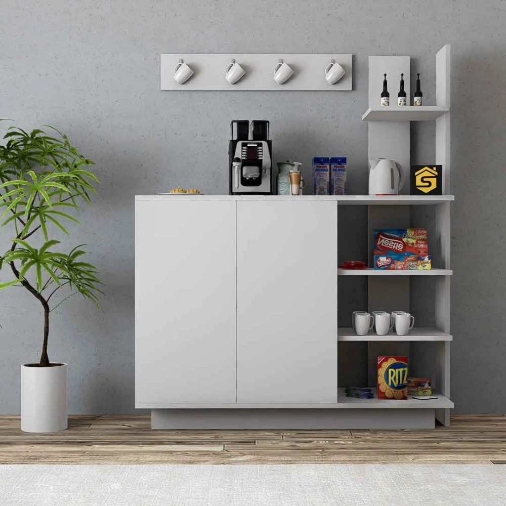 طقم طاولات لون أبيض 0124