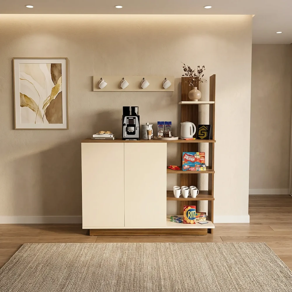 طقم طاولات بيج مع بني 0129