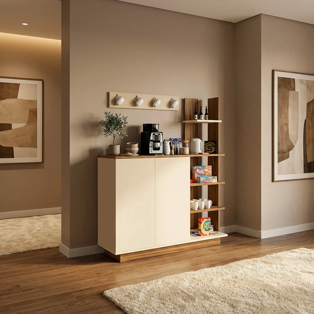 طقم طاولات بيج مع بني 0129