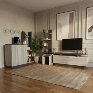 طقم طاولات لون رمادي درجتين 0131