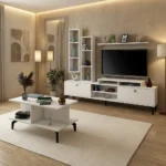 طقم طاولات لون أبيض 0123