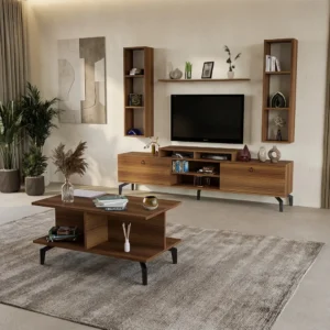 طقم طاولات لون بني 0122