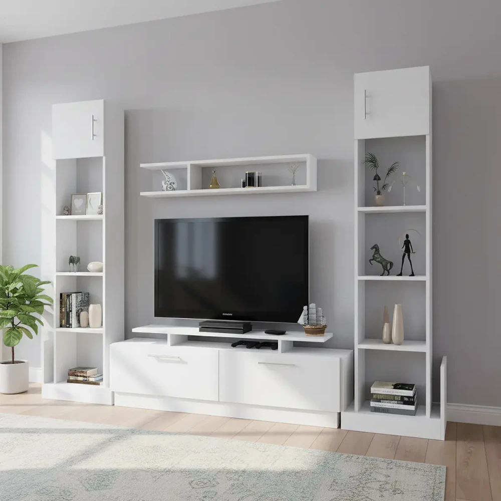 طاولة تلفزيون معلقة لون بني 114