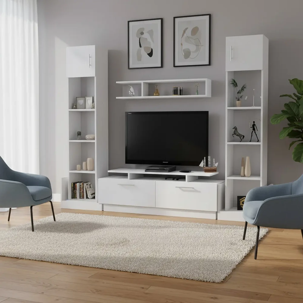 طاولة تلفزيون معلقة لون بني 114